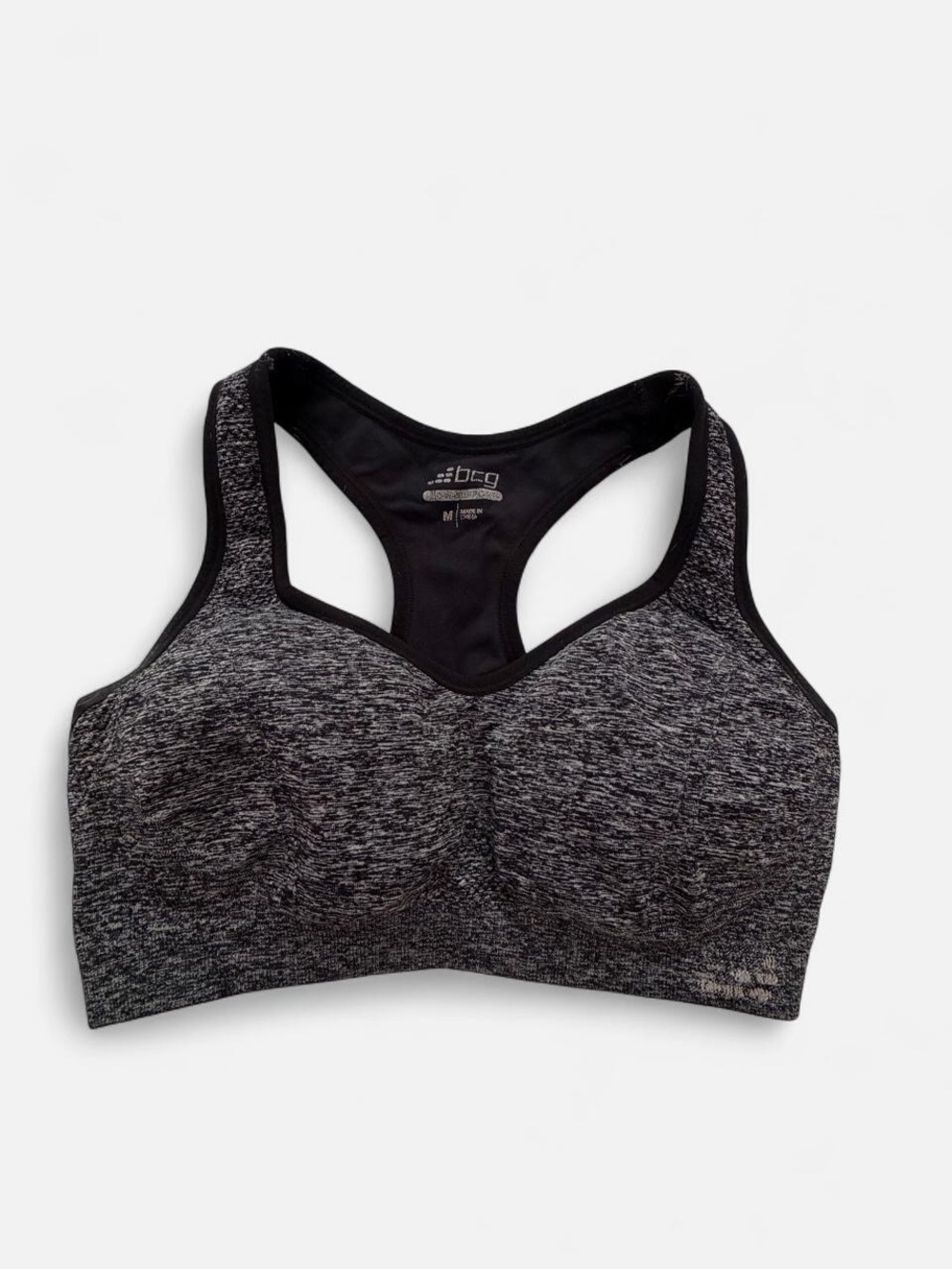 BCG Women's Heather Black Racerback Sports Bra